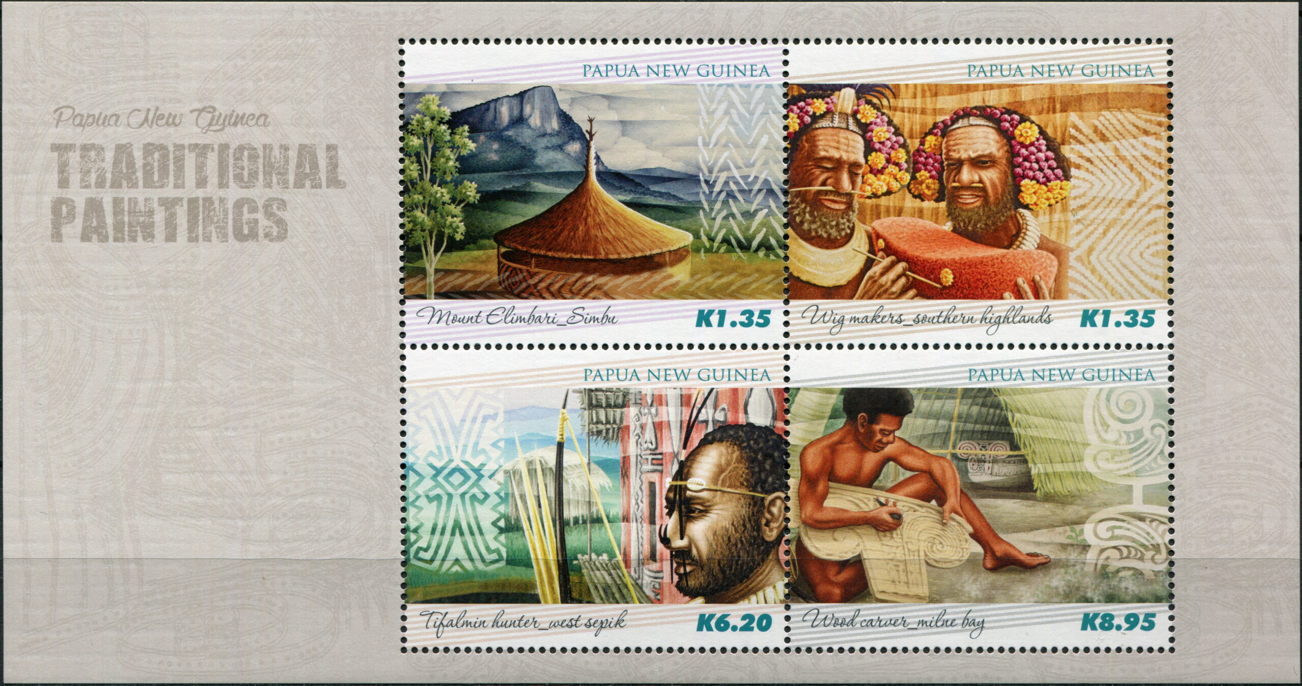 Papua New Guinea. 2015. Traditional Paintings (MNH **) Miniature Sheet