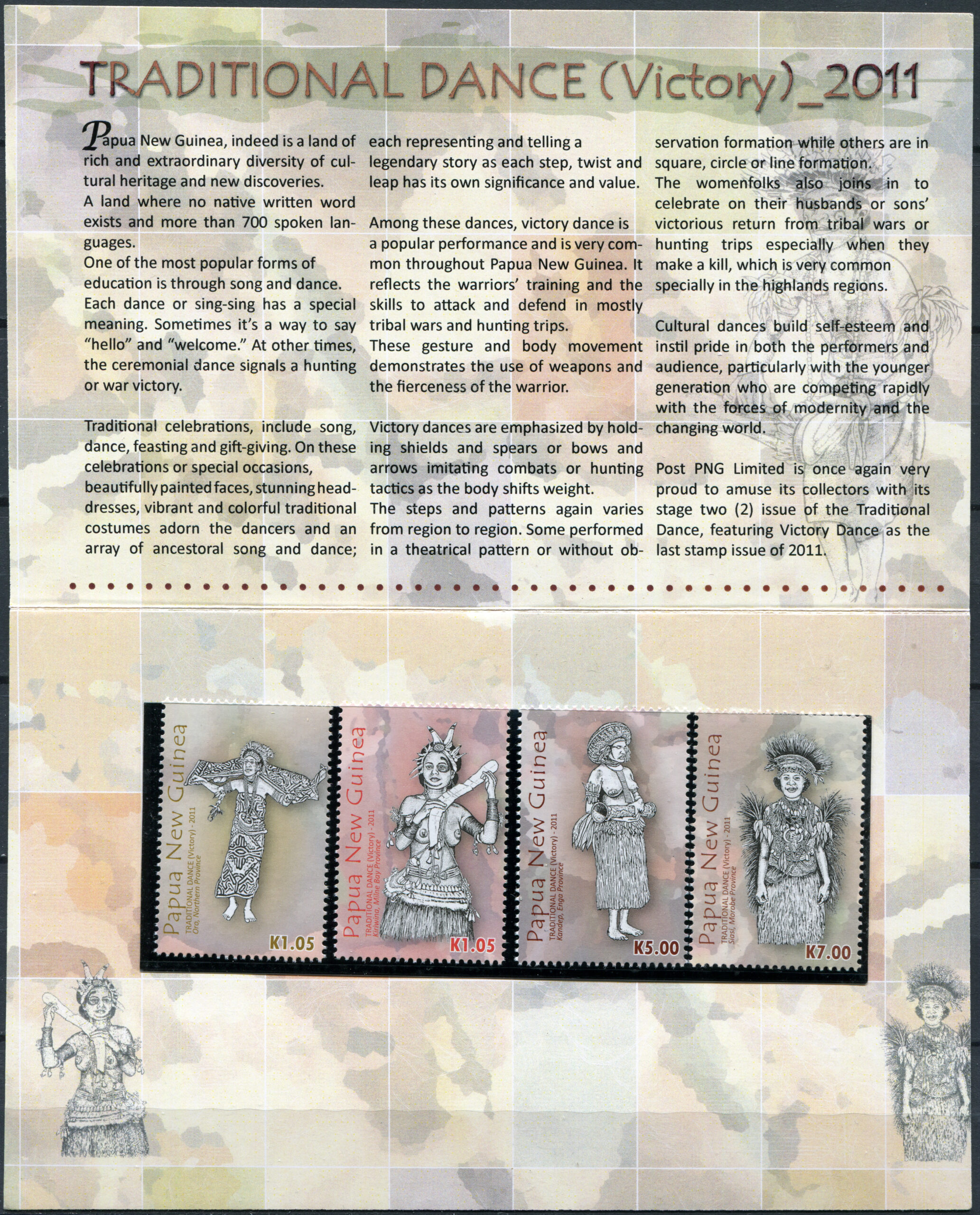 Papua New Guinea. 2011. Traditional Dance. Victory Dance (MNH **) StampPack