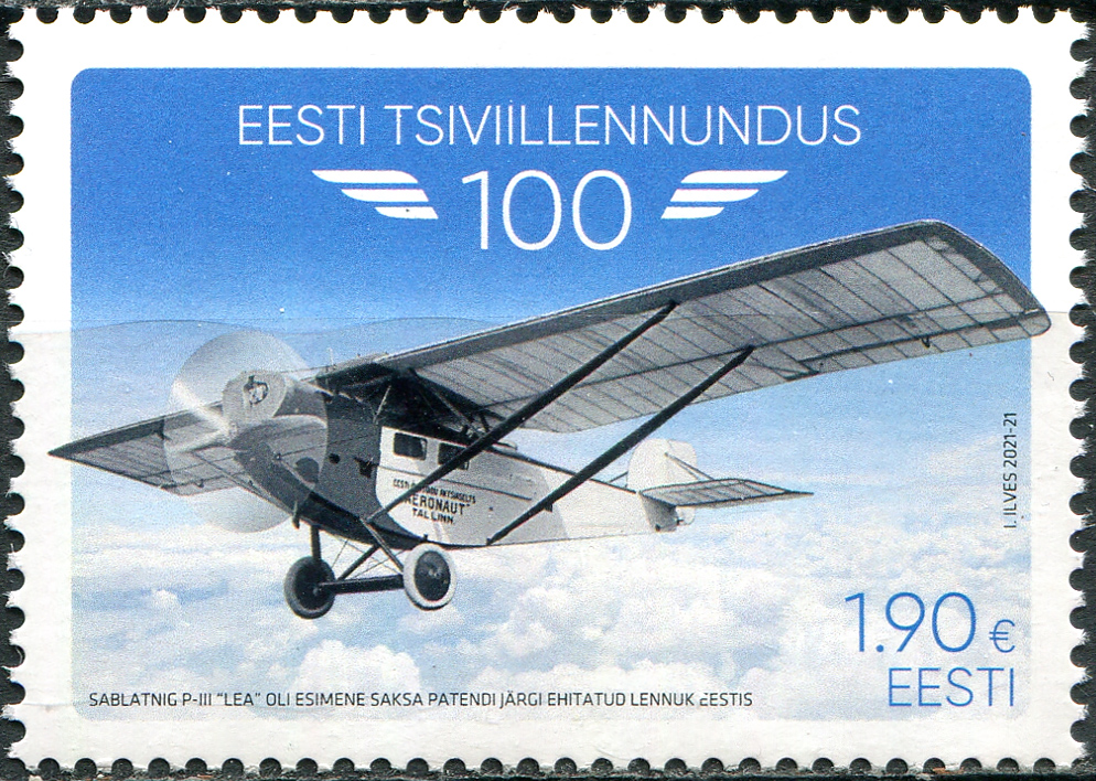 Estonia. 2021. 100th Anniversary of the Estonian Civil Aviation (MNH **) Stamp