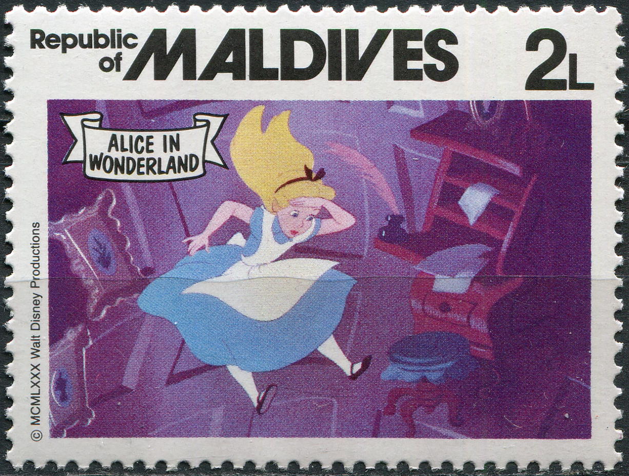 Maldives. 1980. Alice in rabbit hole (MNH **) Stamp