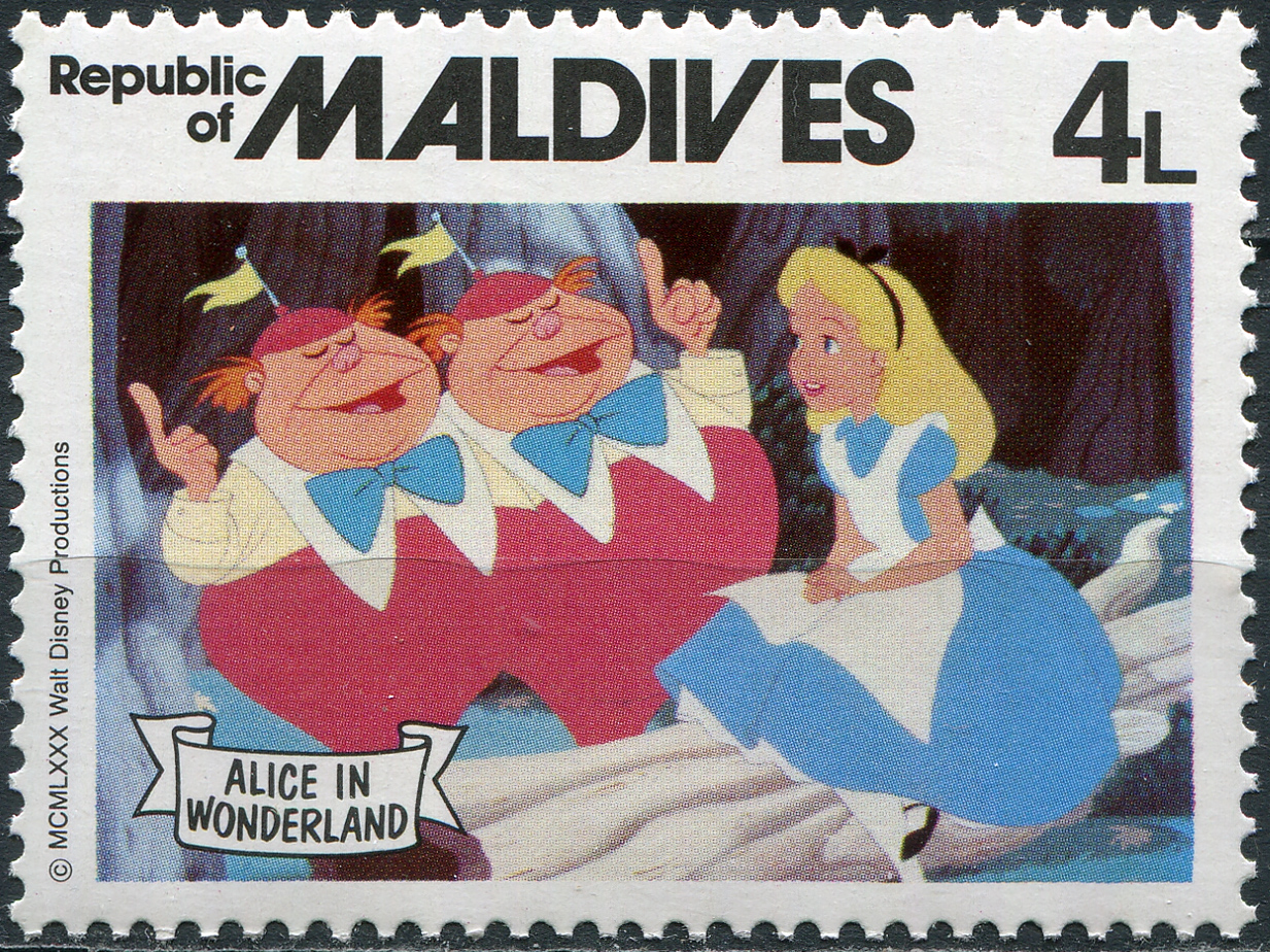 Maldives. 1980. Alice with Tweedledum and Tweedledee (MNH **) Stamp
