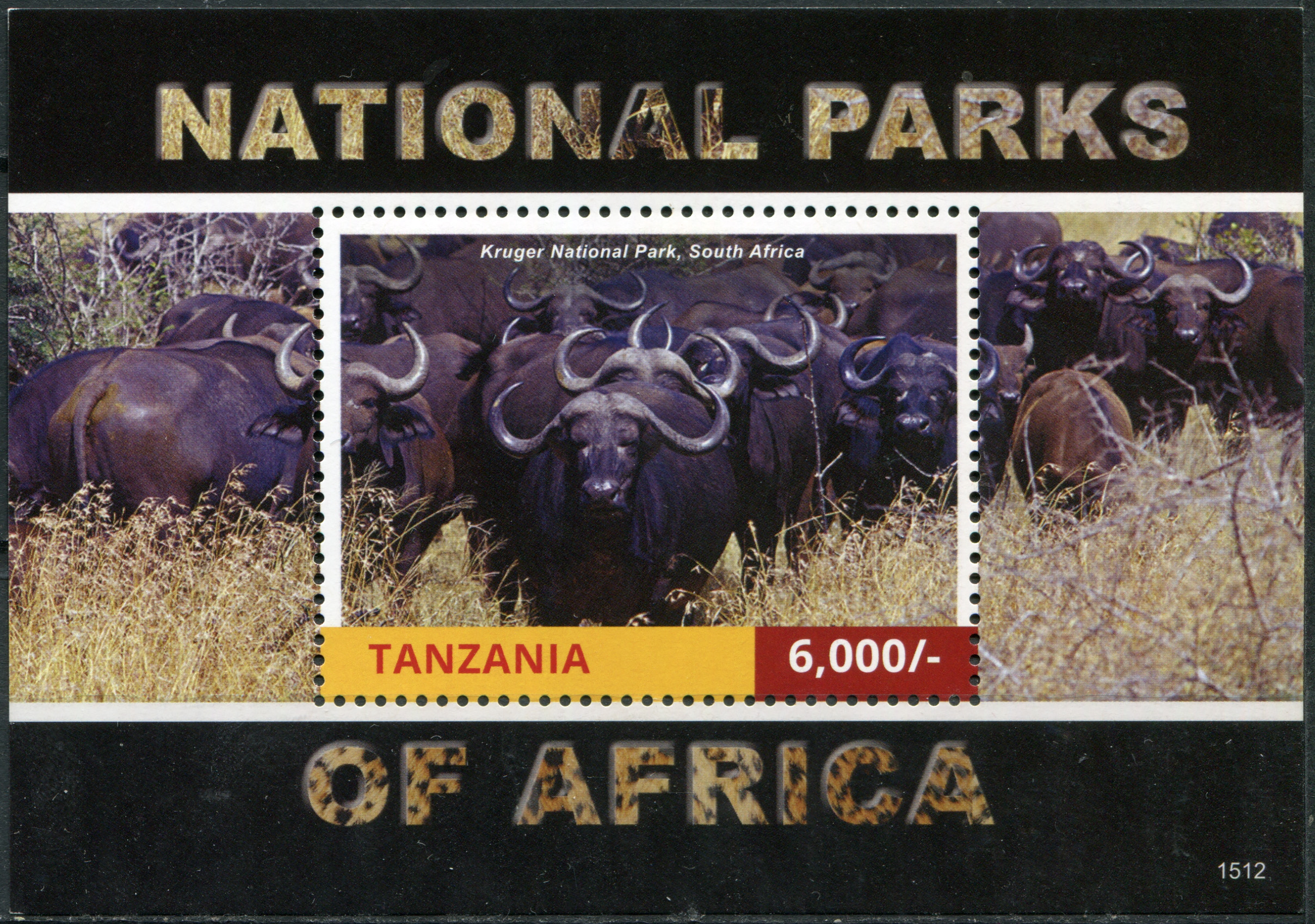 Tanzania. 2016. Kruger National Park, South Africa (MNH **) Souvenir Sheet