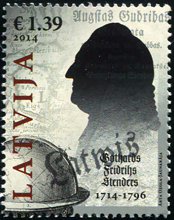 Latvia. 2014. 300th Anniversary of the Birth of Gothards Fridrihs Stender, 1714-1796 (MNH **) Stamp