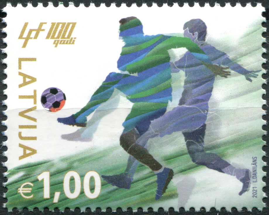 Latvia. 2021. 100th Anniversary of the Latvian Football Association (MNH **) Stamp