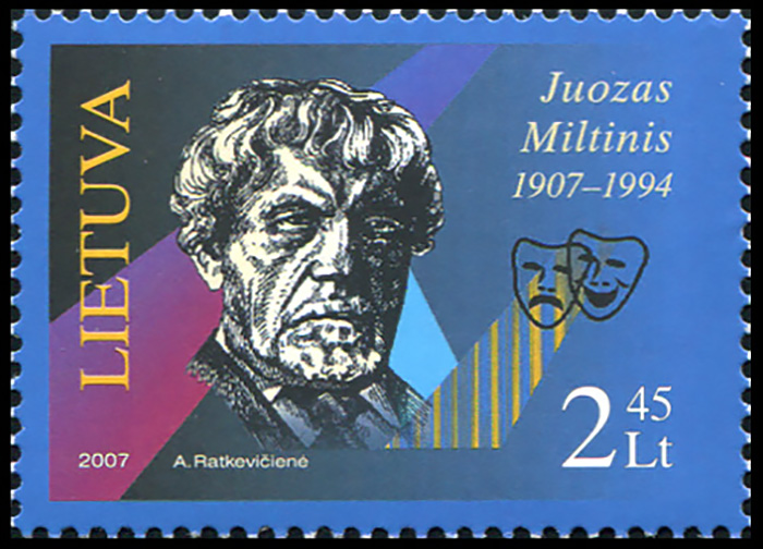 Lithuania. 2007. 100th Birth Anniversary of Theatre Director Juozas Miltinis (MNH **) Stamp