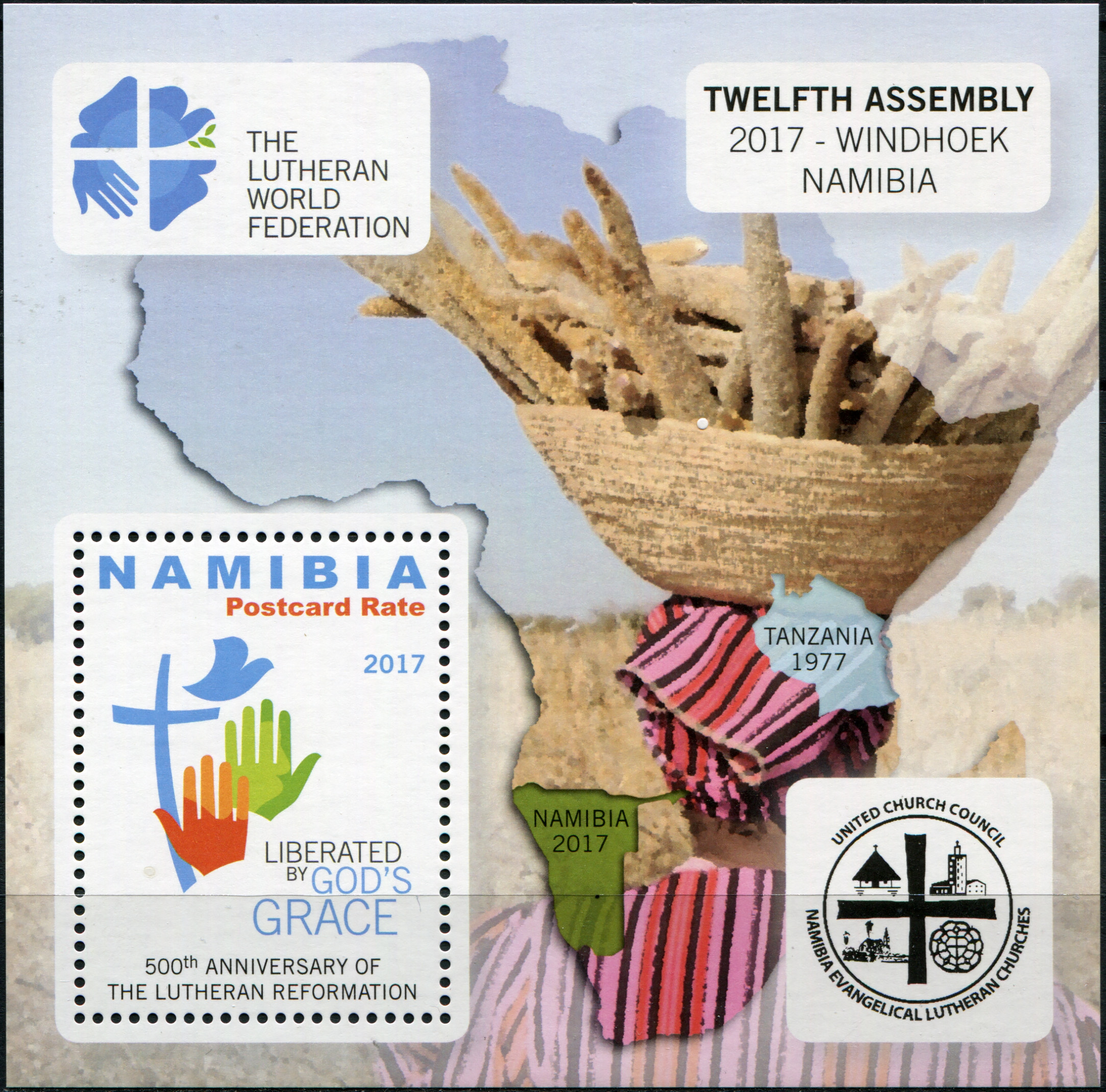 Namibia. 2017. 500th Anniversary of the Lutheran Reformation (MNH **) Souvenir Sheet