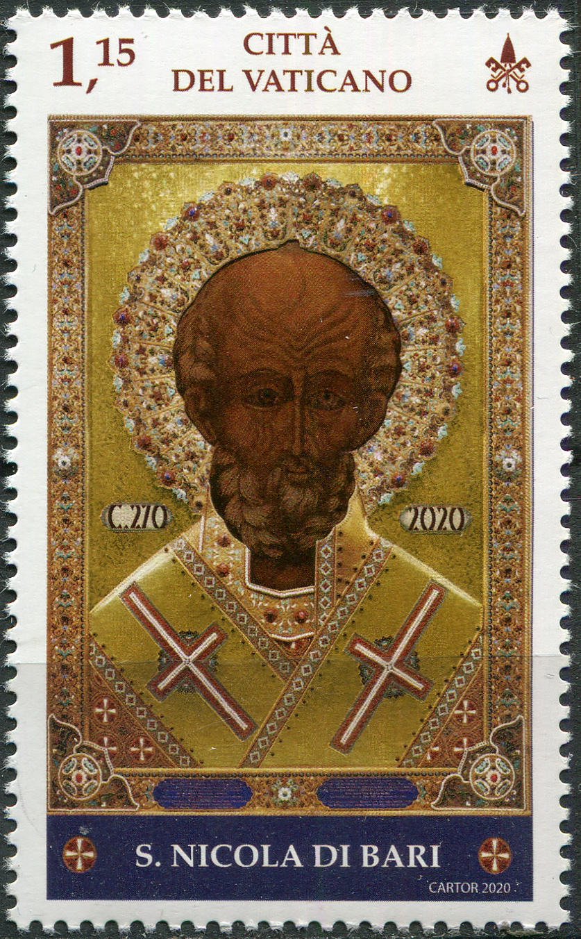 Vatican. 2020. 1750th anniversary of the birth of Saint Nicholas of Bari (MNH **) Stamp