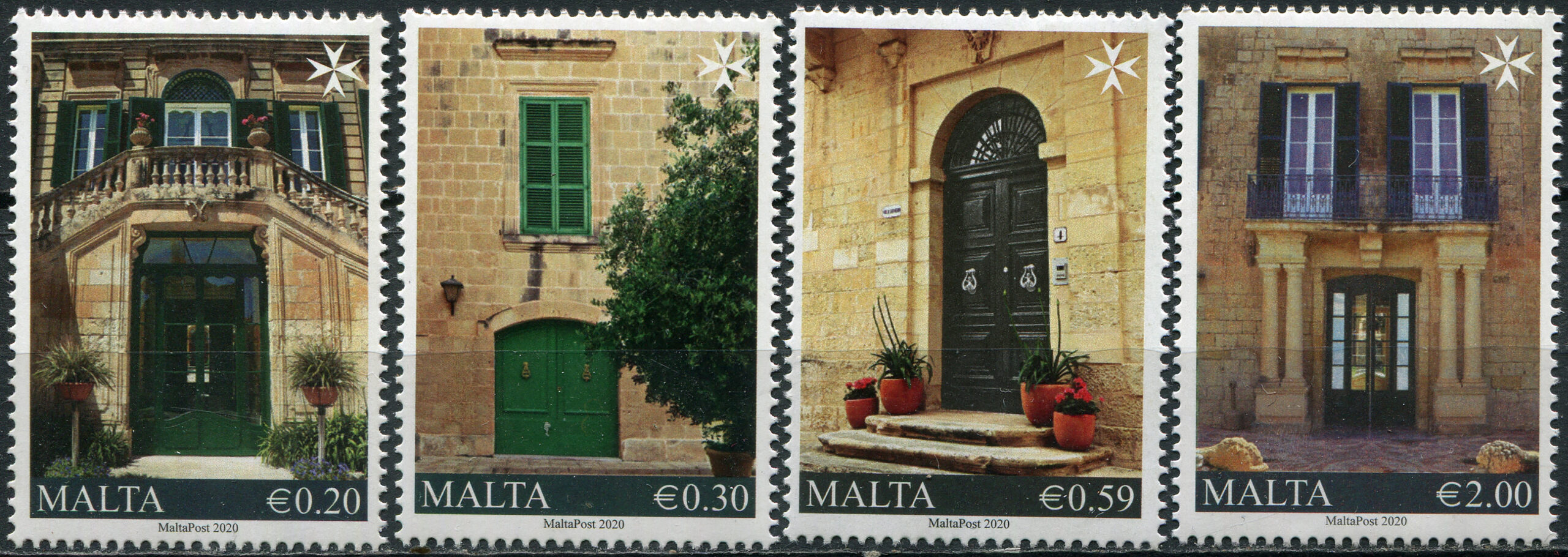 Malta. 2020. Old Residential Houses (II) (MNH **) Set of 4 stamps