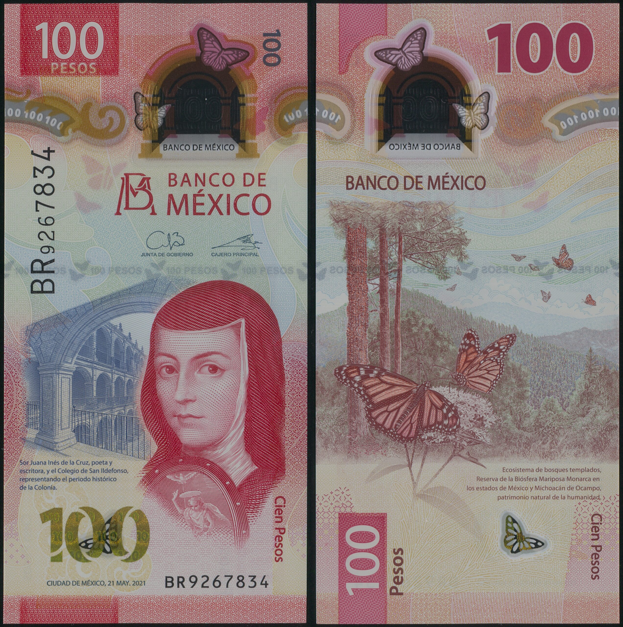 Mexico. Banknote 100 pesos. 21.05.2021. Unc. Polymer. Кат# P.NL