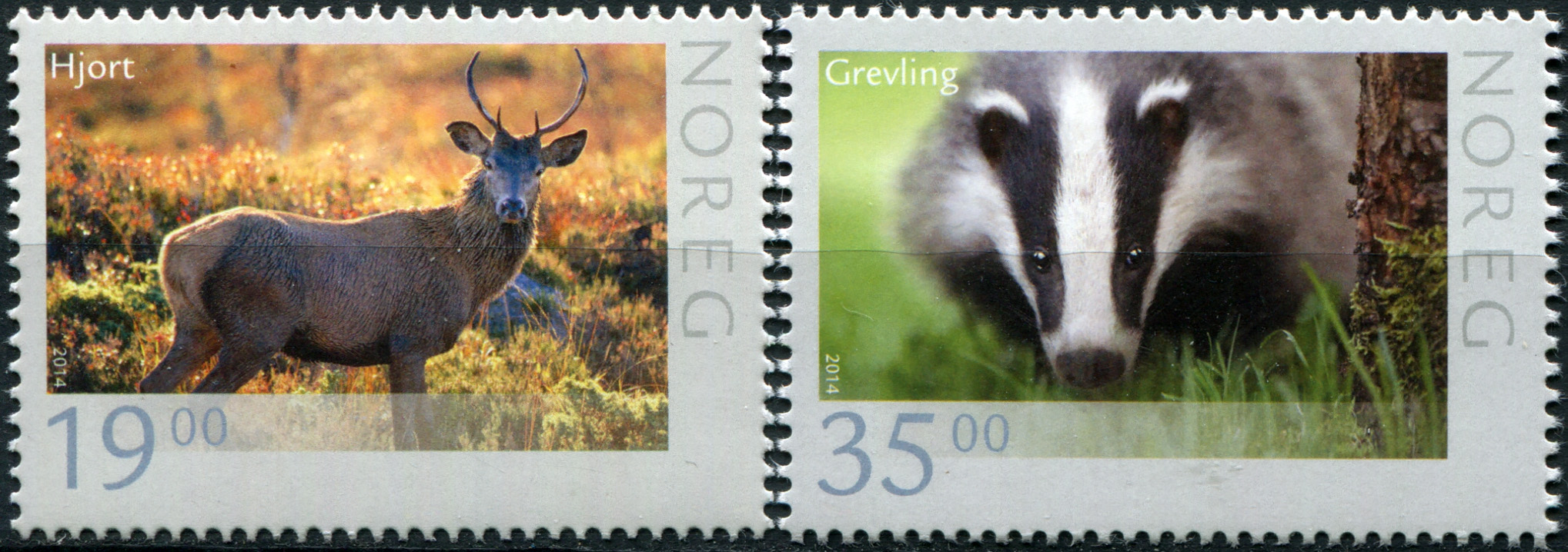 Norway. 2014. Wildlife in Norway (MNH **) Set of 2 stamps