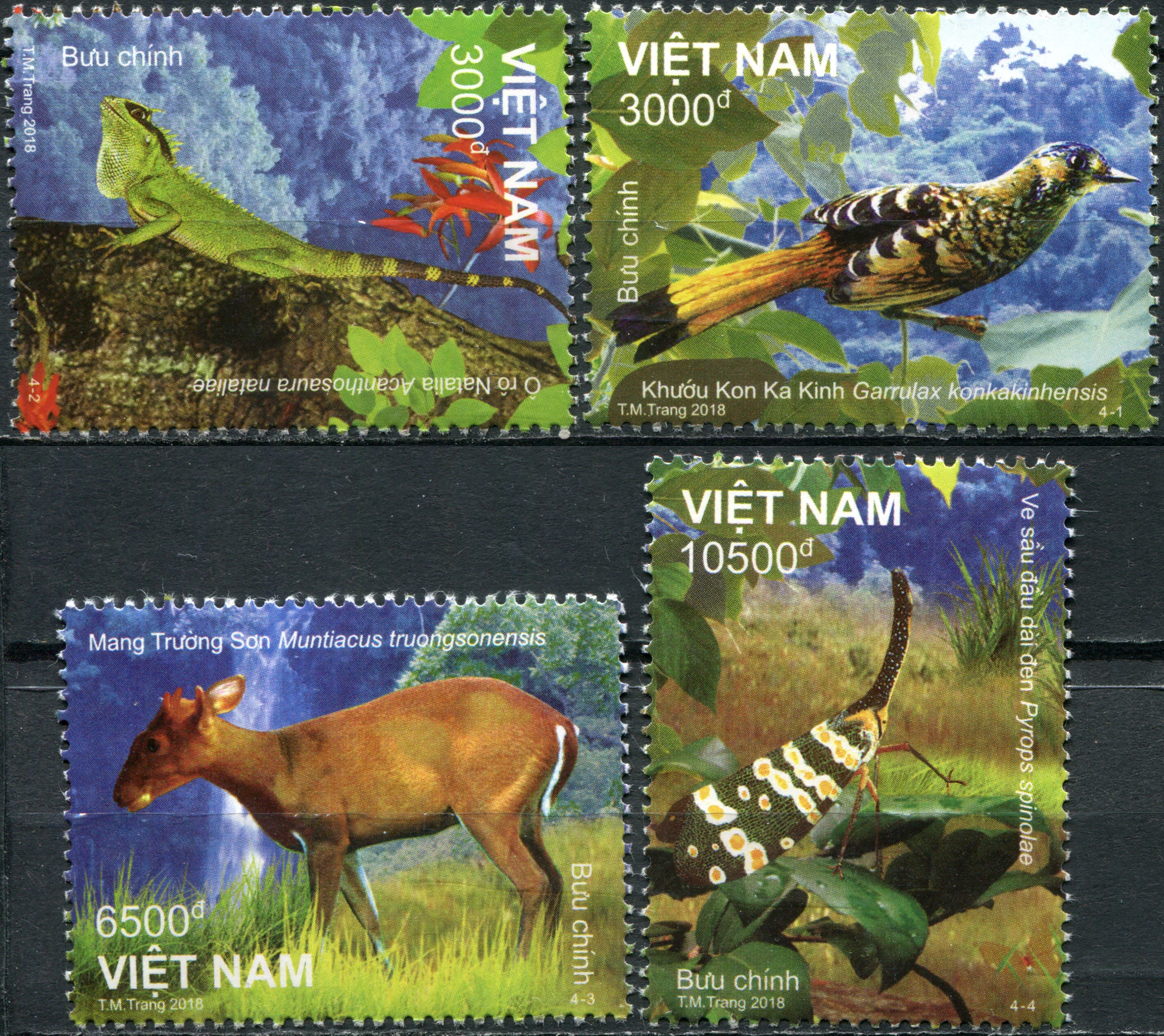 Vietnam. 2018. Animals of Kon Ka Kinh National Park (MNH **) Set of 4 stamps