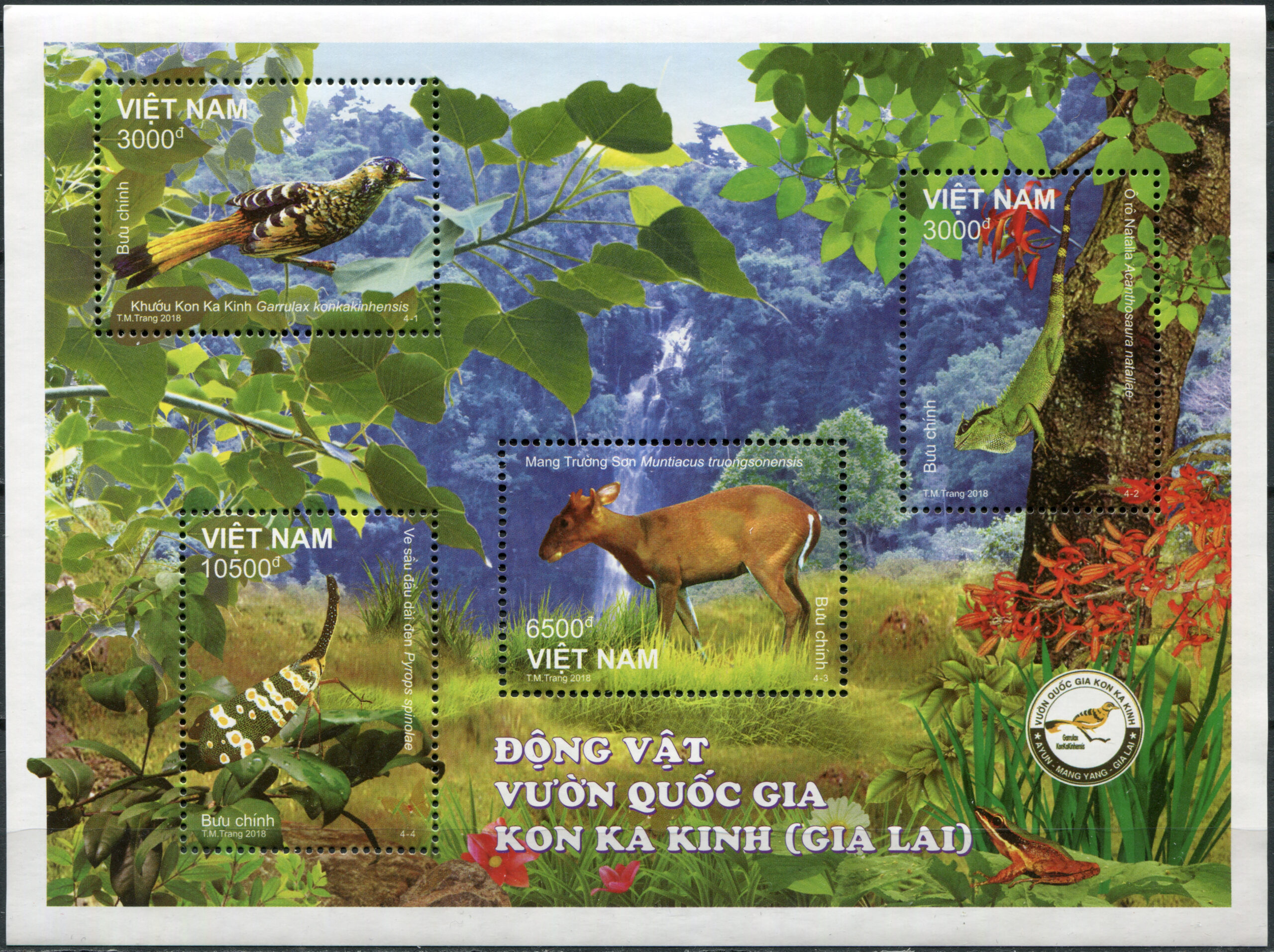 Vietnam. 2018. Animals of Kon Ka Kinh National Park (MNH **) Souvenir Sheet