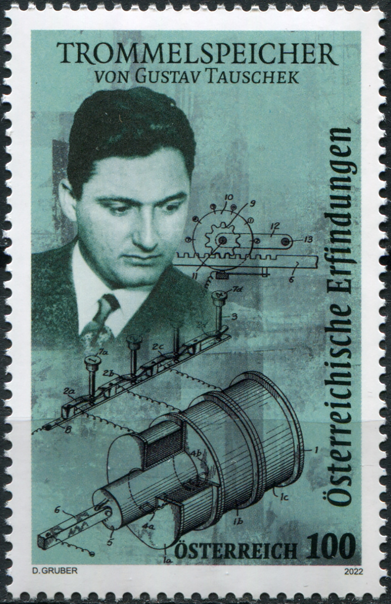 Austria. 2022. Gustav Tauschek (1899-1945), inventor of information technology (MNH **) Stamp