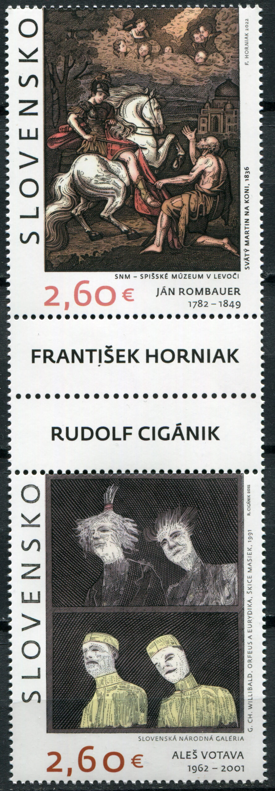 Slovakia. 2022. Slovak Art Masterpieces (MNH **) Block of 2 stamps