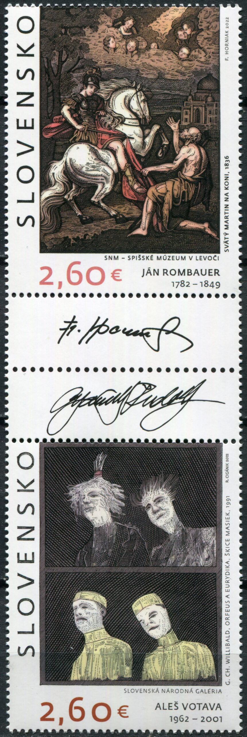 Slovakia. 2022. Slovak Art Masterpieces (I) (MNH **) Block of 2 stamps