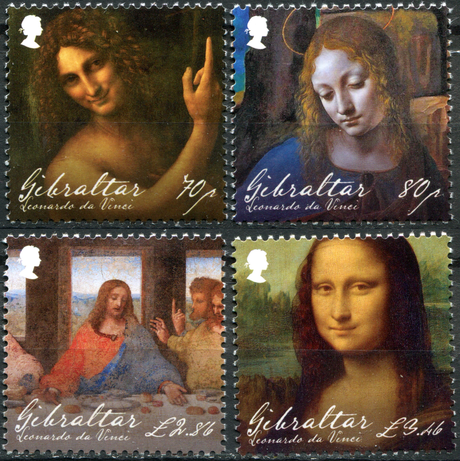 Gibraltar. 2019. 500th Anniversary of the Death of Leonardo da Vinci (MNH **) Set of 4 stamps