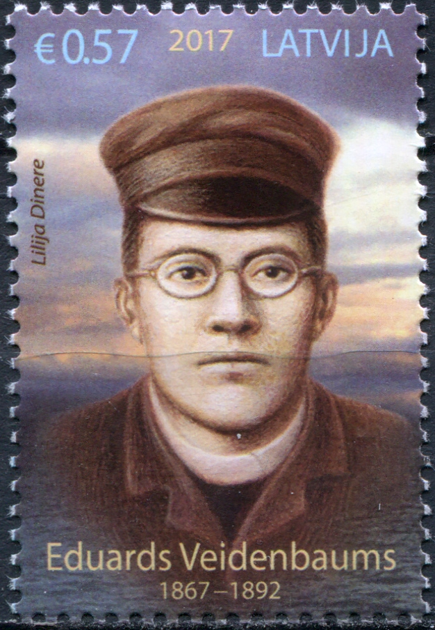 Latvia. 2017. 150th Birth Anniversary of Eduards Veidenbaums, poet (MNH **) Stamp