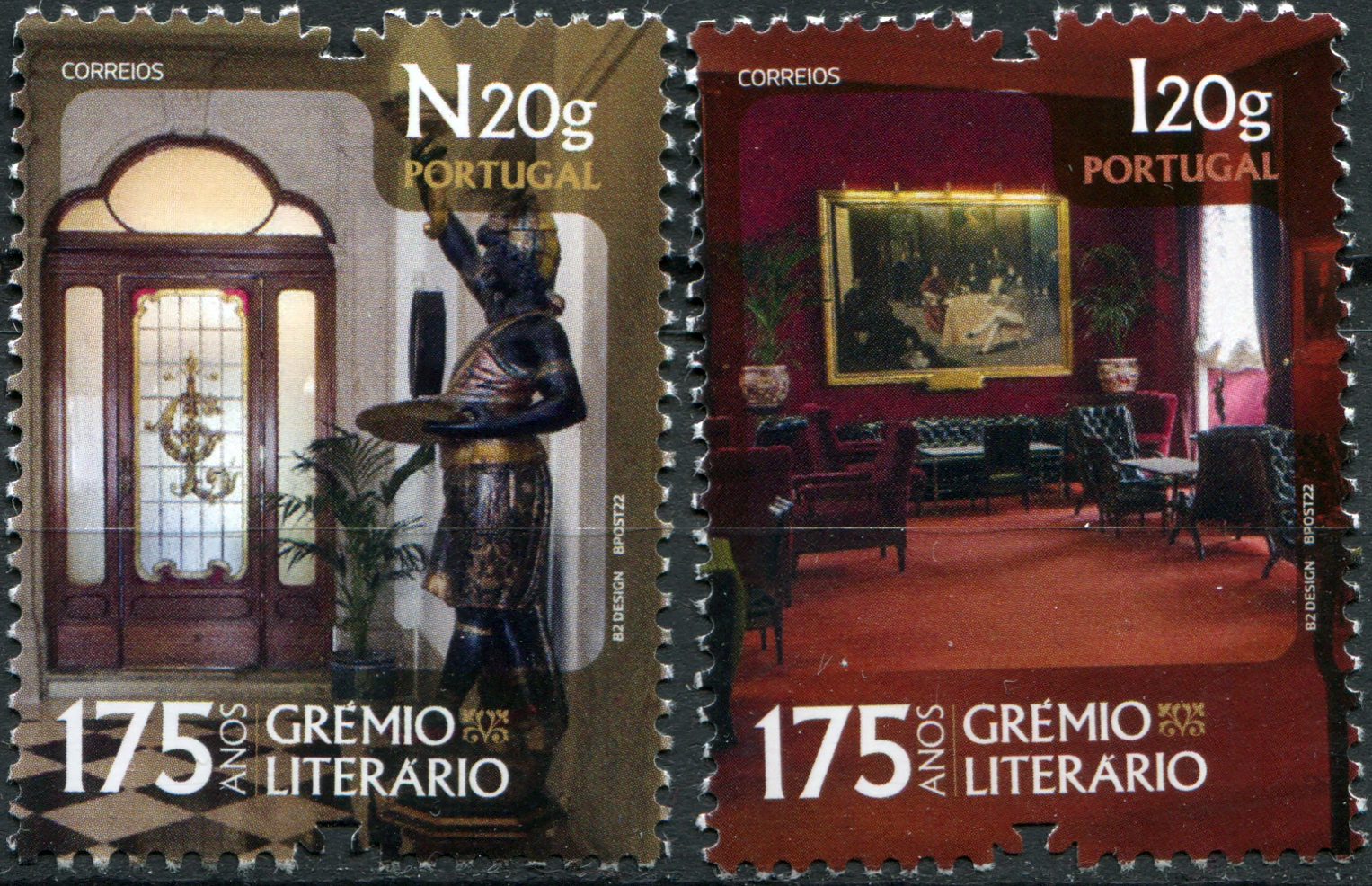 Portugal. 2022. 175th Anniversary of the Grйmio Literбrio Literary Society (MNH **) Set of 2 stamps