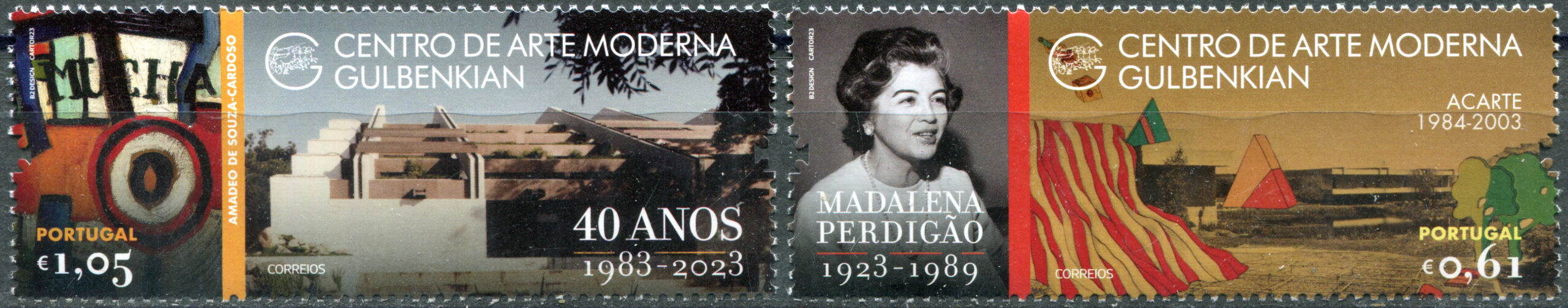Portugal. 2023. 40 years of the Gulbenkian Modern Art Center (MNH **) Set of 2 stamps