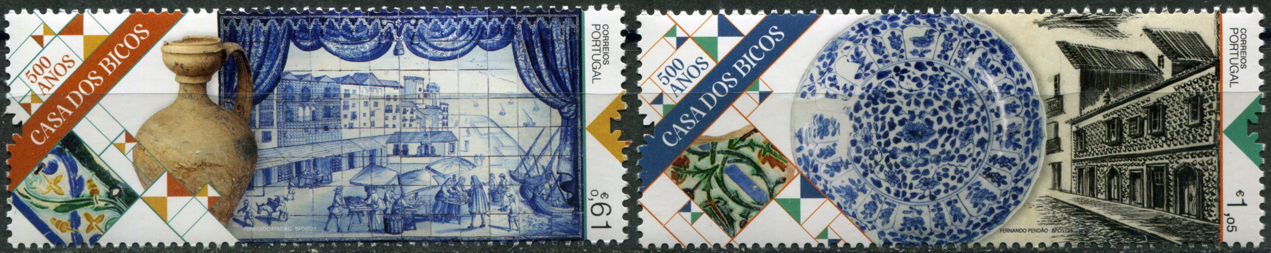 Portugal. 2023. 500 years of Bicos House (MNH **) Set of 2 stamps
