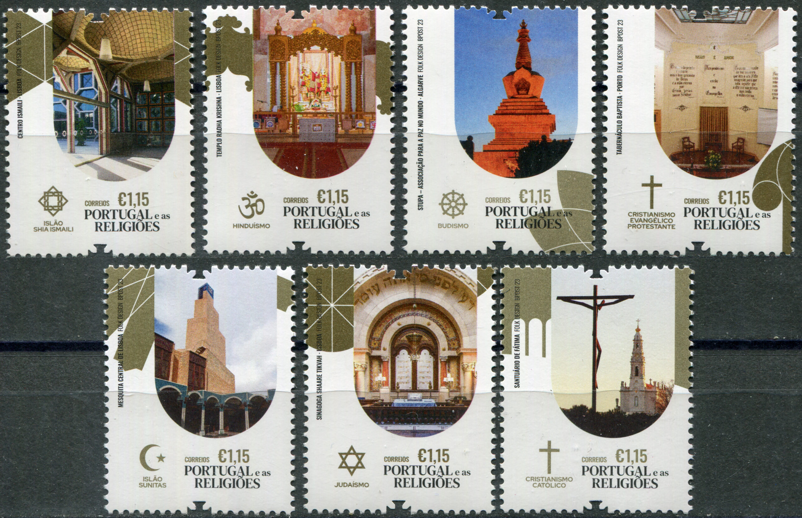 Portugal. 2023. Religions in Portugal (MNH **) Set of 7 stamps