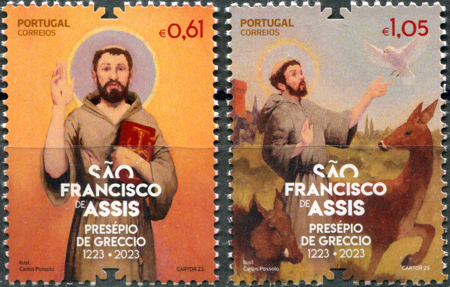 Portugal. 2023. 800th anniversary of the Nativity Scene of St. Francis of Assisi (MNH **) Set