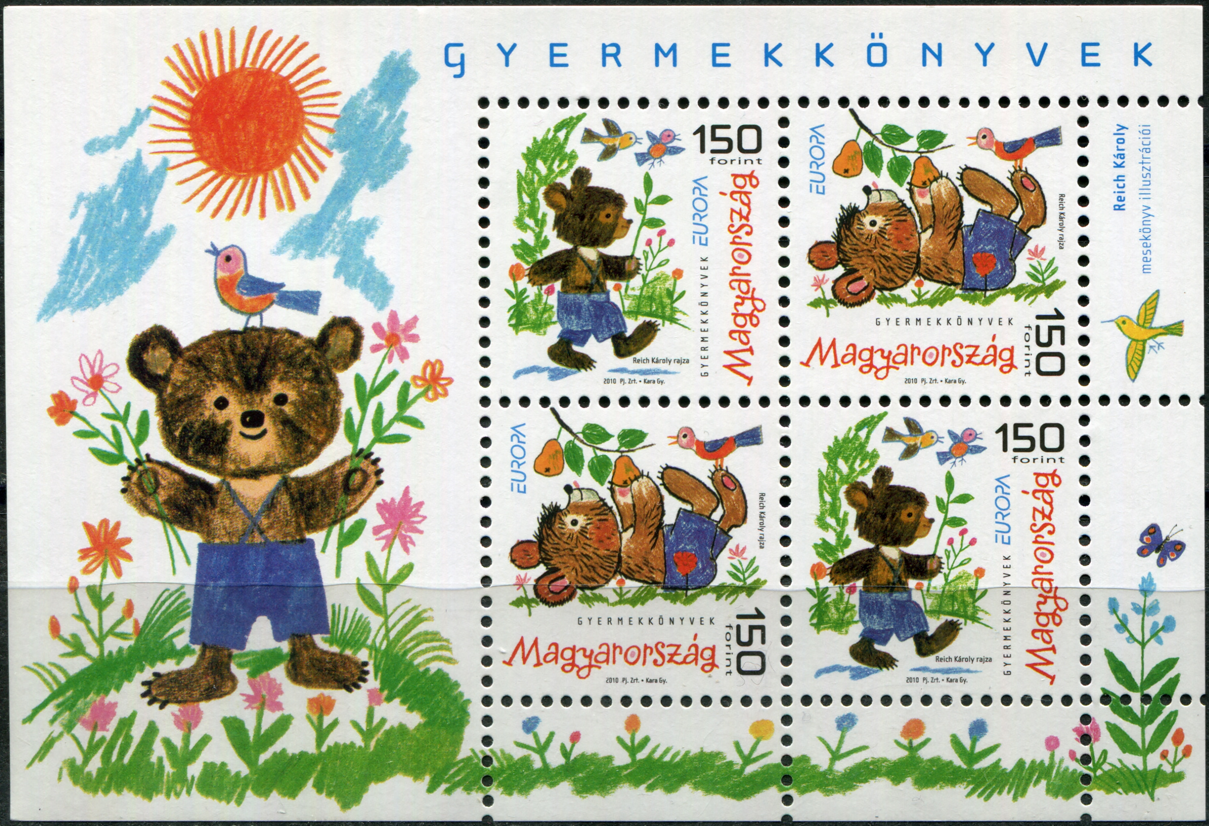 Hungary. 2010. Children's Books (MNH **) Souvenir Sheet