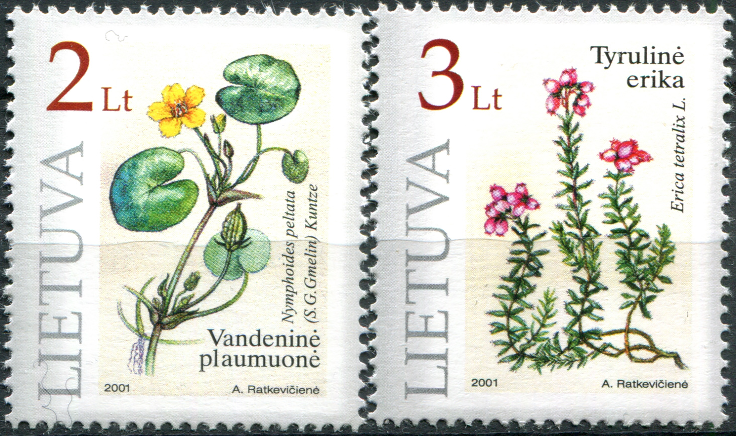 Lithuania. 2001. Plants (MNH **) Set of 2 stamps