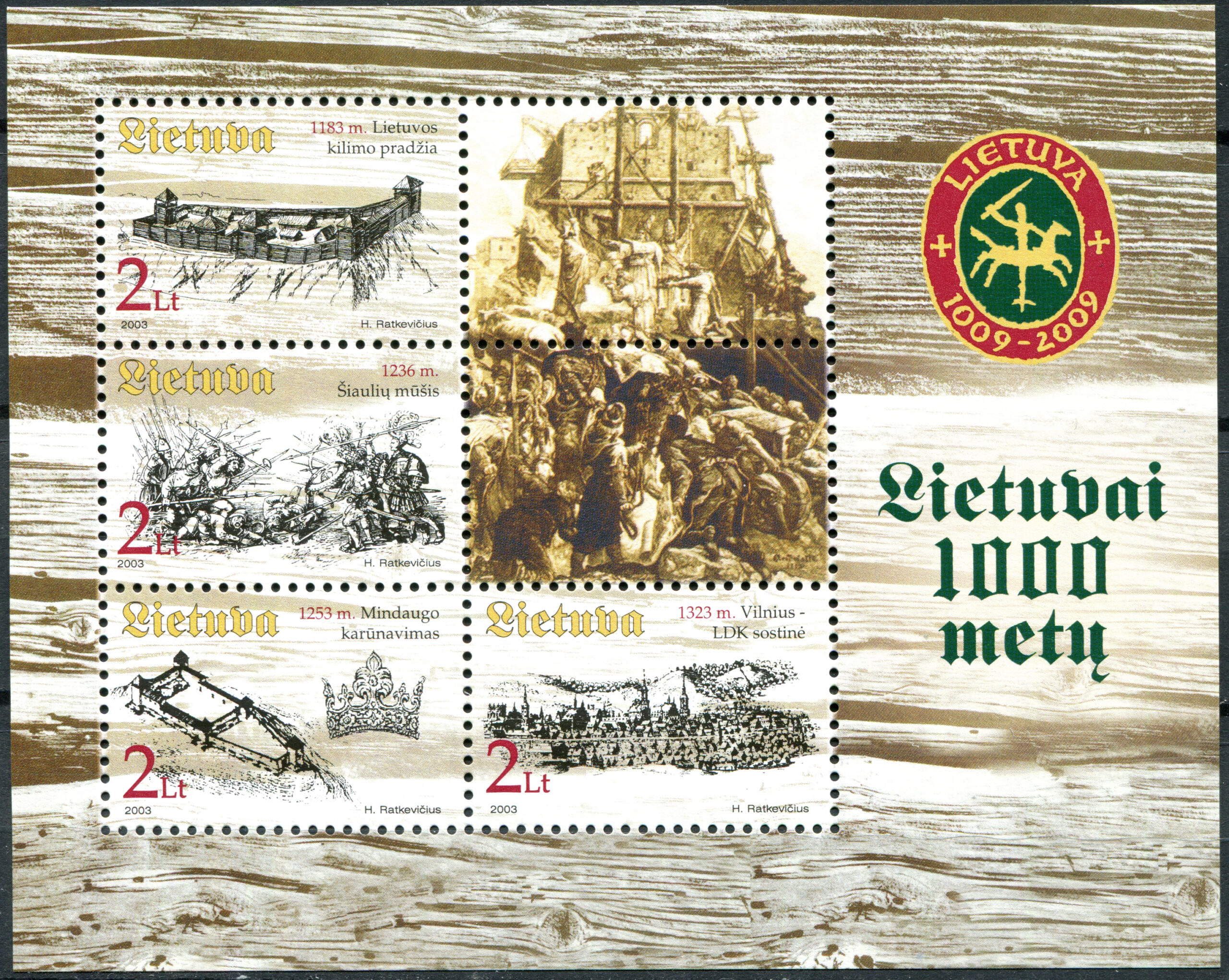 Lithuania. 2003. 1000th Anniversary of Lithuania (MNH **) Souvenir Sheet