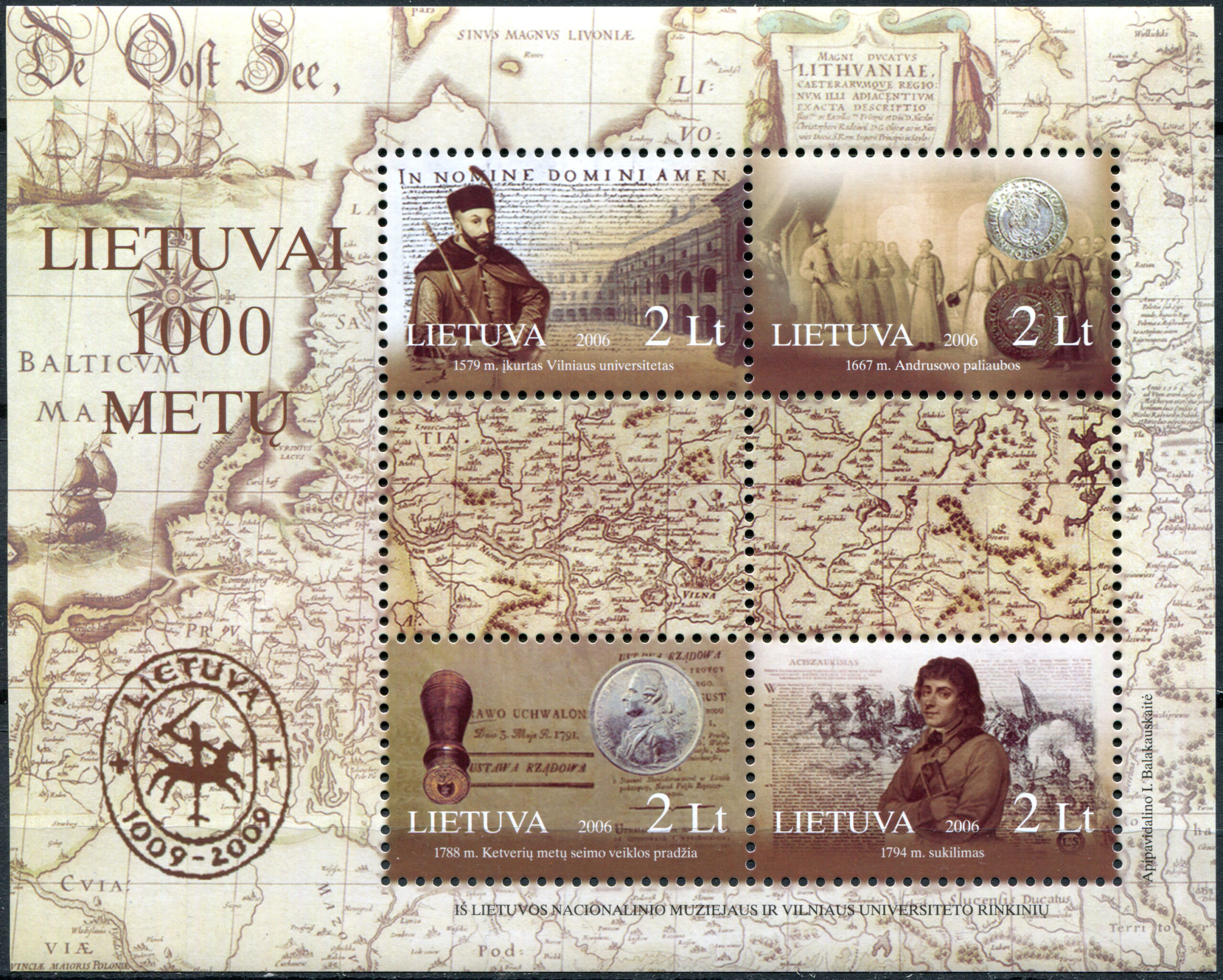 Lithuania. 2006. Millennium of Lithuania (MNH **) Souvenir Sheet