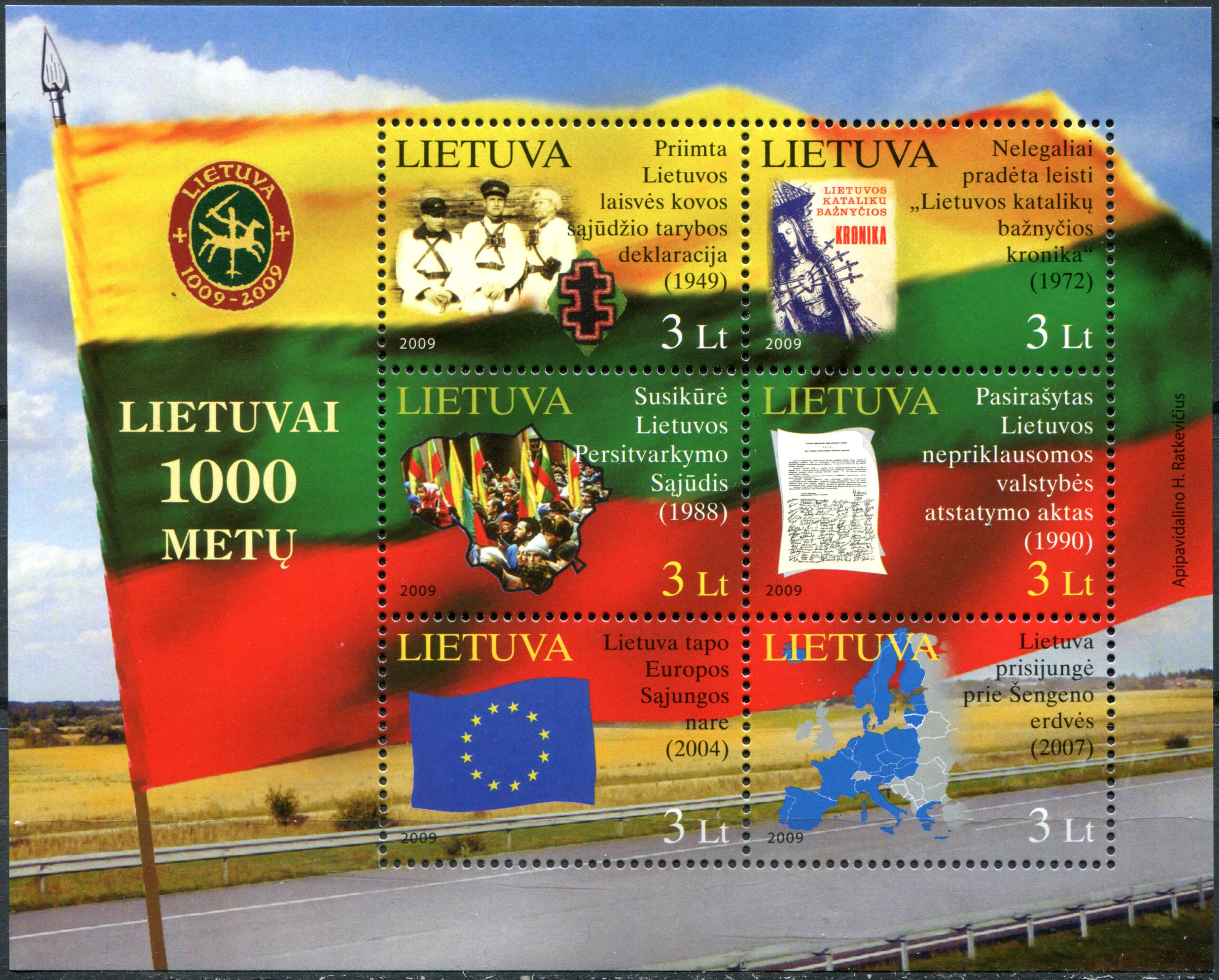 Lithuania. 2009. Millennium of Lithuania (MNH **) Souvenir Sheet