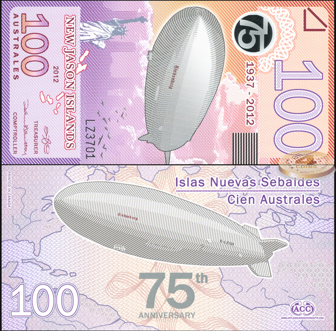 Jason Islands. Banknote 100 australes. 2012. Unc. Polymer. Кат# P.NL