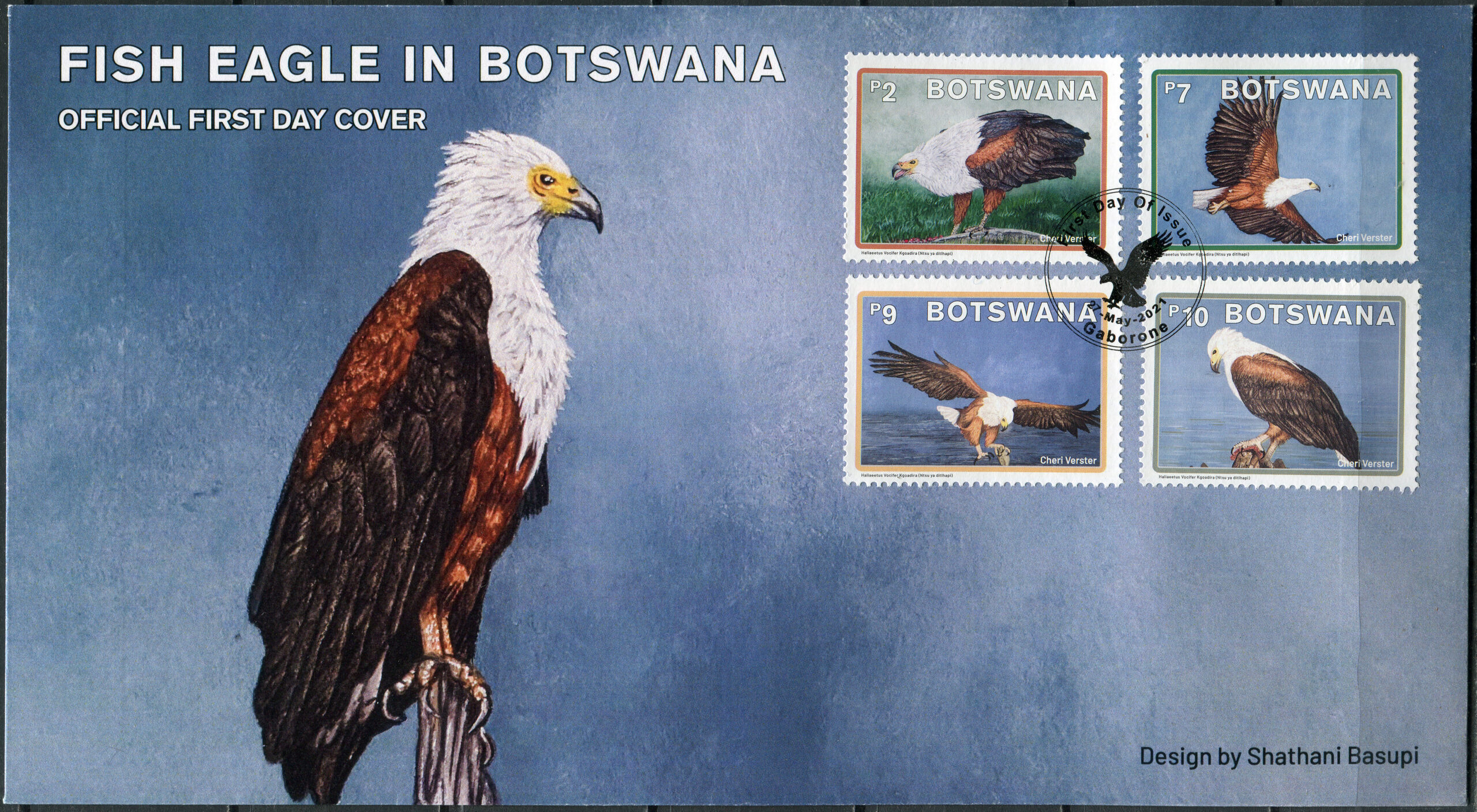 Botswana. 2021. African Fish Eagle (Haliaeetus vocifer) (Mint) First Day Cover