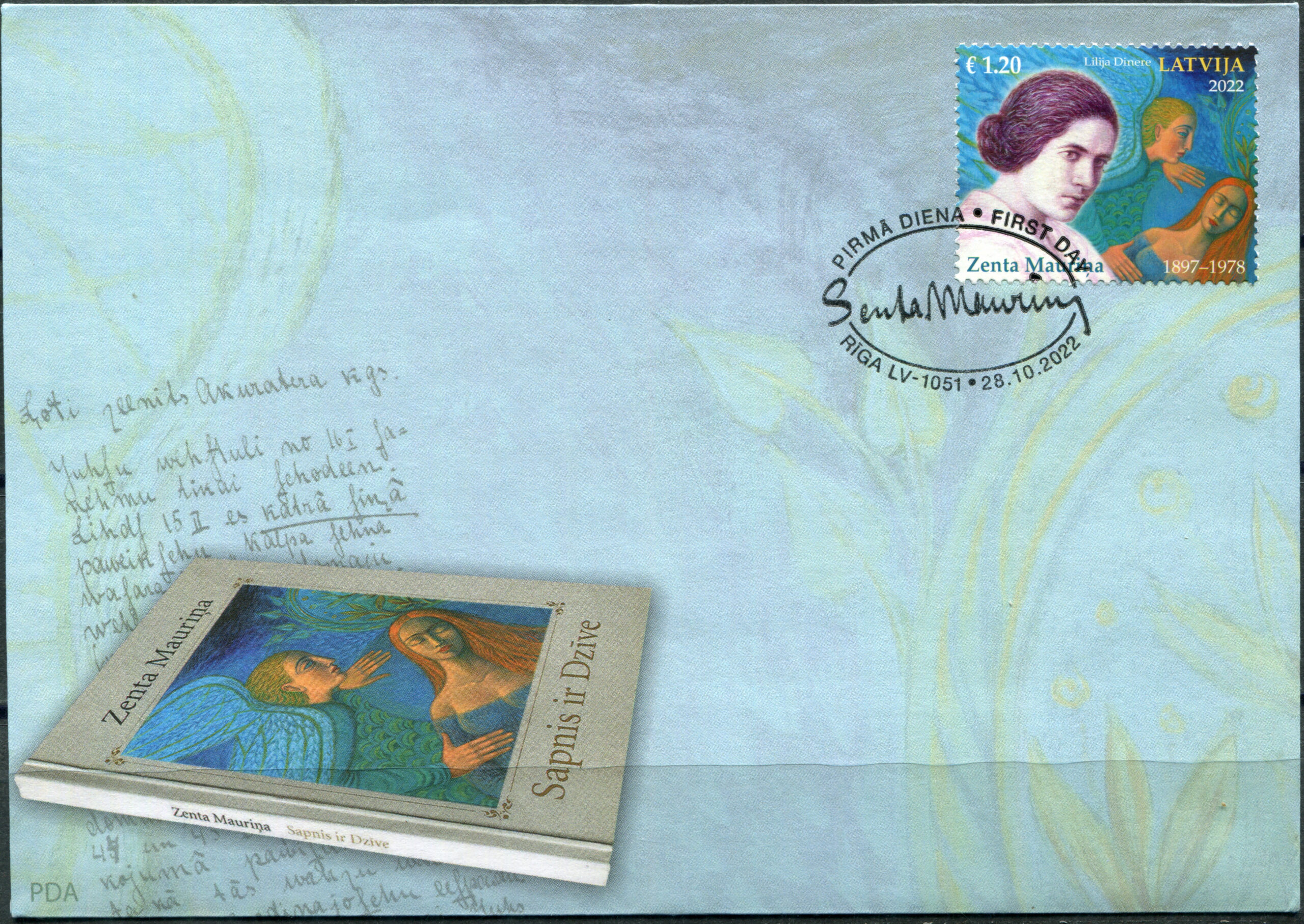 Latvia. 2022. 125th Birth Anniversary of Zenta Mauriņa, Author (Mint) First Day Cover