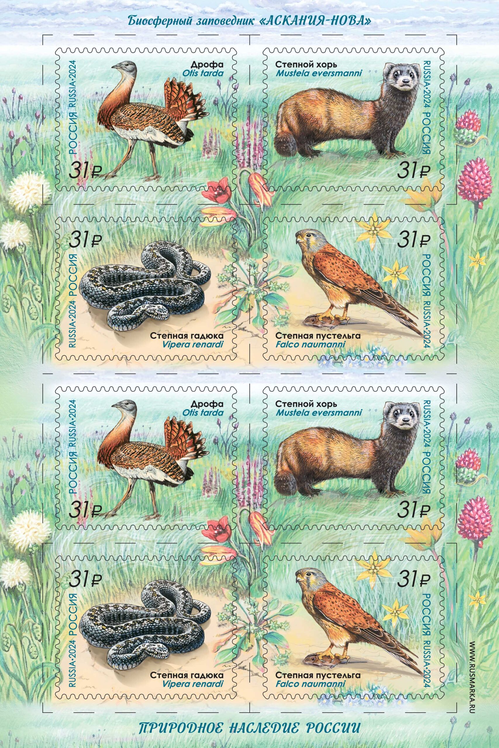 Russia. 2024. The Askania Nova Biosphere Reserve (MNH OG **) Miniature Sheet