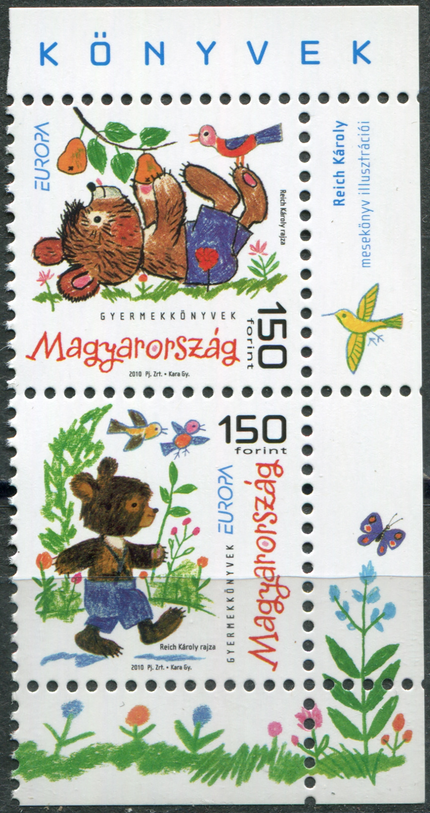 Hungary. 2010. Children's Books (I) (MNH **) Block of 2 stamps