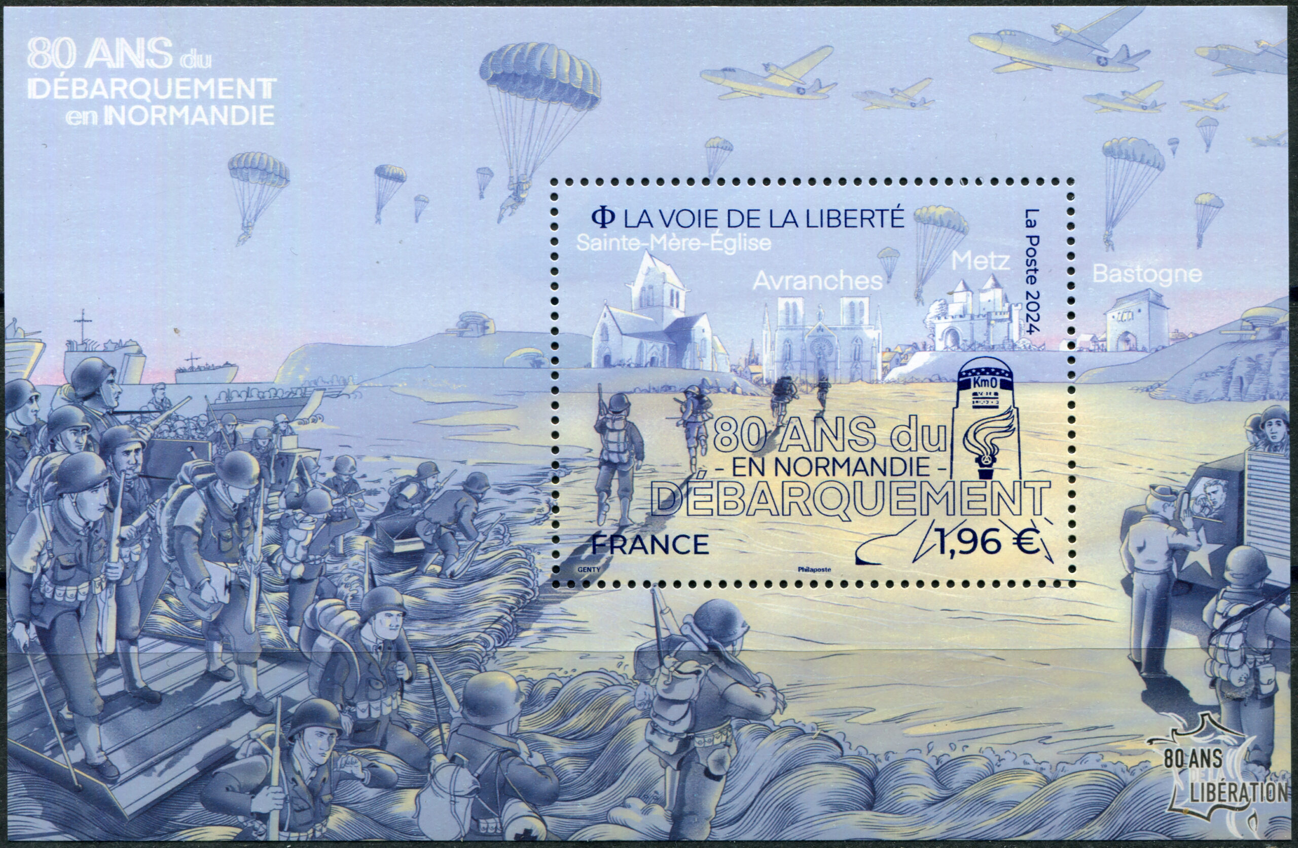 France. 2024. 80th Anniversary Since the Landing in Normandy (MNH **) Souvenir Sheet