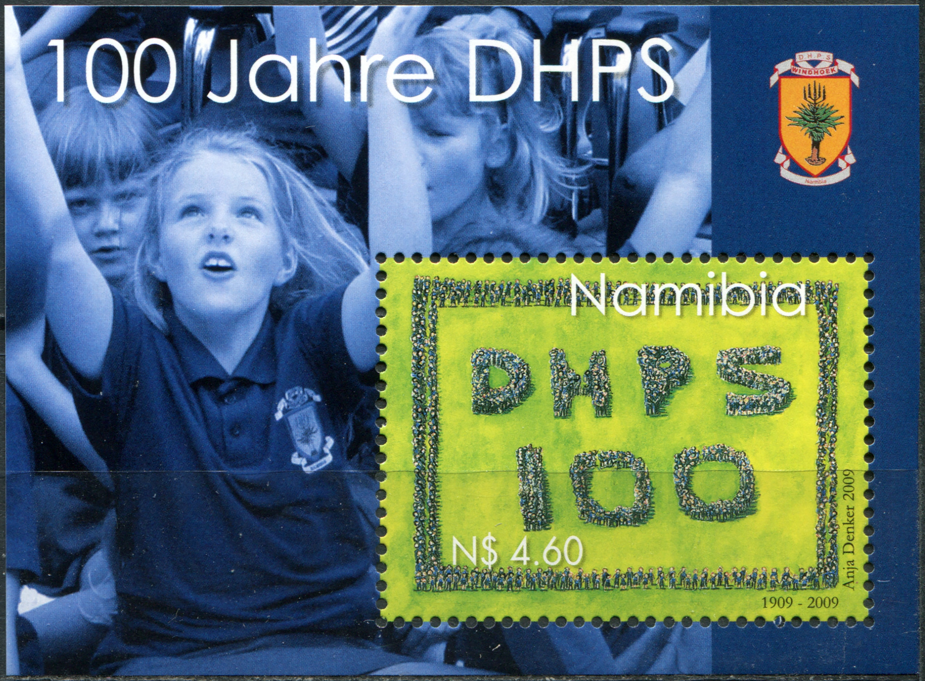 Namibia. 2009. 100 Years of DHPS (MNH **) Souvenir Sheet