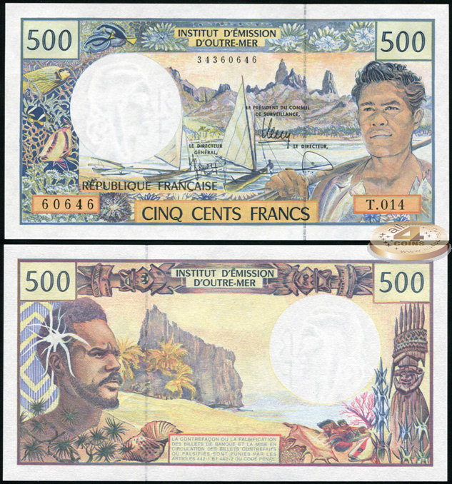 French Polynesia. Banknote 500 francs. ND (2010). Unc. Paper. Cat# P.1g